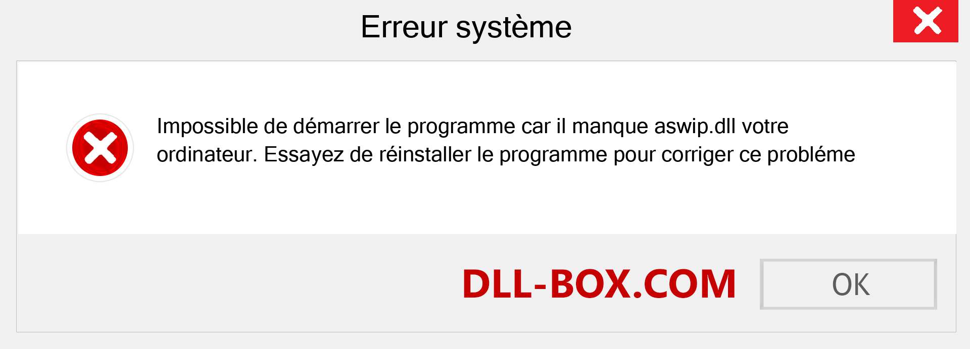 Le fichier aswip.dll est manquant ?. Télécharger pour Windows 7, 8, 10 - Correction de l'erreur manquante aswip dll sur Windows, photos, images